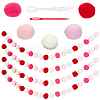 Wool Felt Ball Garland Colorful Pom Pom AJEW-WH0258-717A-1