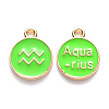 Alloy Enamel Pendants X-ENAM-S124-01A-06J-1