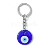 6Pcs 3 Style Handmade Evil Eye Lampwork Keychain KEYC-SW00002-3