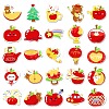 Apple 50Pcs PVC Adhesive Waterproof Stickers Stickers PW-WG757A0-01-3