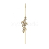 Brass Crystal Rhinestone Ear Wrap Crawler Hook Earrings for Women EJEW-C097-02G-05-1