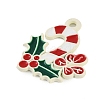 Christmas Theme Spray Painted Alloy Enamel Pendants ENAM-Z020-01D-2