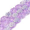 Electroplate Transparent Glass Beads Strands EGLA-Q136-02A-05-1