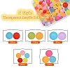 153 Pcs 5 Style Transparent Acrylic Ball Beads FACR-YW0001-03-2