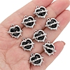 Platinum Alloy Resin Rhinestone Pendants PW-WGA43E0-01-1