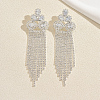 Brass Rhinestone Stud Earrings for Women LM8742-2
