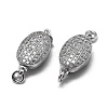 Anti-Tarnish Rhodium Plated 925 Sterling Silver Box Clasps STER-L057-011P-1