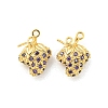 Brass Micro Pave Cubic Zirconia Pendants KK-K369-02G-01-1