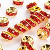 Brass Grade A Rhinestone Spacer Beads RSB034NF-08G-1