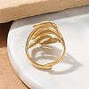 304 Stainless Steel Open Cuff Rings for Unisex RJEW-Q003-05G-5