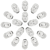 DICOSMETIC 16Pcs 2 Style Oval with Moon & Star 304 Stainless Steel Cabochons STAS-DC0002-66-2
