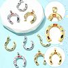 2Pcs Brass Micro Pave Cubic Zirconia Pendants KK-FS0002-15G-2