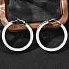 304 Stainless Steel Hoop Earrings for Women EJEW-A125-33S-2