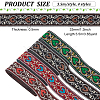FINGERINSPIRE 14M 4 Styles Ethnic Style Embroidery Polyester Ribbons OCOR-FG0001-46-2