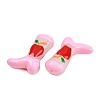 Boot Baking Paint Glass Enamel  Beads LAMP-C020-02B-3