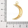 Moon Theme Rack Plating Brass Micro Pave Cubic Zirconia Pendants KK-Z071-52G-02-3