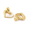 Brass Pave Shell Charms KK-G490-42G-2