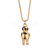 Cute Stainless Steel Spaceman Pendant Necklaces for Women's Daily Wear AD9649-2-2