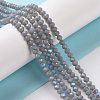 Electroplate Opaque Solid Color Glass Beads Strands EGLA-A034-P4mm-L13-4