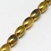Electroplate Non-magnetic Synthetic Hematite Beads Strands G-J168-6x4mm-04-3