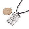 Tarot Card 201 Stainless Steel Pendant Necklaces NJEW-JN04496-05-3