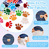 36Pcs 36 Colors Paw Print Computerized Embroidery Cloth Iron on Patches PATC-TAC0001-08-5