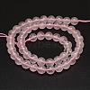 Natural Rose Quartz Bead Strands G-G944-8mm-01-2