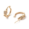 Brass Cubic Zirconia Hoop Earrings for Women EJEW-M238-10KCG-2