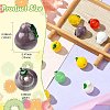 12Pcs 6 Colors Handmade Lampwork Beads LAMP-CJ0002-13-2