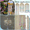 80Pcs Transparent Faceted Glass Connector Charms GLAA-SP0001-88B-02-7