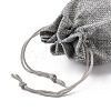 Polyester Imitation Burlap Packing Pouches Drawstring Bags X-ABAG-R005-14x10-04-4