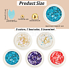 Olycraft 5 Boxes 5 Colors Nail Art Sakura Sequins Glitter & Metal Ball Nails DIY Decorations Set MRMJ-OC0003-40-2