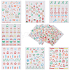 SUPERFINDINGS 7 Sheets 7 Styles PET Christmas Nail Art Stickers DIY-FH0005-74-1