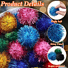 32Pcs 8 Colors Faux Fur Soft Sequins Pompom Ball DIY-SC0033-96-6