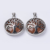 Synthetic Goldstone Pendants G-P350-D04-1