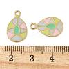 Ion Plating(IP) 304 Stainless Steel Enamel Charms STAS-U032-06G-02-3