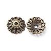 Tibetan Style Fancy Bead Caps TIBE-LF1413YKG-AB-FF-2
