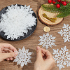 36Pcs Snowflake Plastic Pendant Decorations DIY-CP0013-33A-3