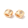 Brass Micro Pave Cubic Zirconia Beads KK-Q773-02G-01-2