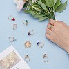 Natural & Synthetic Gemstone and Lampwork Finger Rings RJEW-UN00048-4