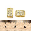 Brass Micro Pave Clear Cubic Zirconia Clasps KK-H202-11G-3