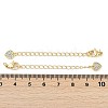 Brass Micro Pave Cubic Zirconia Ends with Chains KK-U043-03G-3