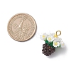 Resin Glass Seed Beaded Flower Pendants PALLOY-MZ01106-02-2