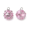 Brass Pave Pink Cubic Zirconia Charms CU-CBAD360-08P-03-1