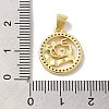 Zodiac Theme Brass Micro Pave Cubic Zirconia Pendants KK-M273-05F-G-3