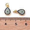 Brass Micro Pave Cubic Zirconia Pendants KK-B102-02G-3