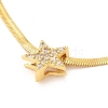 Star 304 Stainless Steel Micro Pave Cubic Zirconia Pendant Necklaces NJEW-F285-02-2