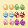 12Pcs 6 Colors Easter Cartoon Opaque Resin Cabochons RESI-FS0001-56-7