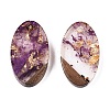 Transparent Resin and Walnut Wood Pendants RESI-T057-03H-2