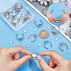 Unicraftale DIY Blank Dome Cuff Ring Making Kit DIY-UN0005-18-4